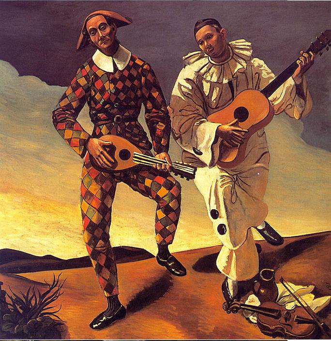 Harlequin-and-Pierrot--1924--Andre-Derain